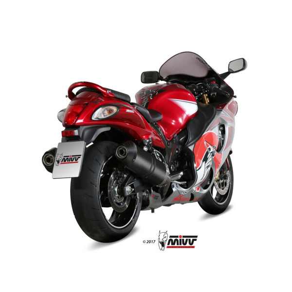 Випускні системи Slip-On Line (Oval) MIVV для Suzuki GSX-R 1300 Hayabusa (08-17) карбон