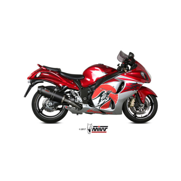Випускні системи Slip-On Line (Oval) MIVV для Suzuki GSX-R 1300 Hayabusa (08-17) карбон