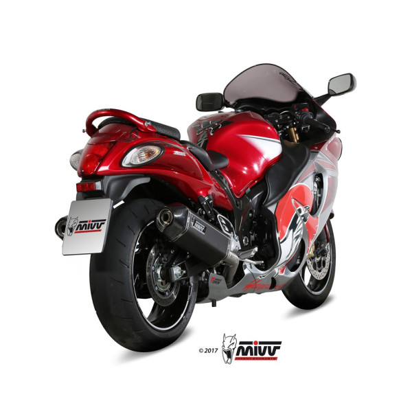 Випускні системи Slip-On Line (Speed Edge) MIVV для Suzuki GSX-R 1300 Hayabusa (08-17) чорні