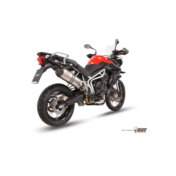 Глушник мотоцикловий Slip-On Line (Oval) MIVV для Triumph Tiger 800 XC / XR / XRX / XCX / XRT / XCA (11-16) титановий