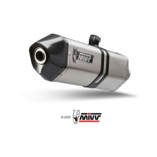 Глушники для мотоциклів Slip-On Line (Speed Edge) MIVV для Triumph Speed Triple 1050 R / S / RS (11-15) сріблясті