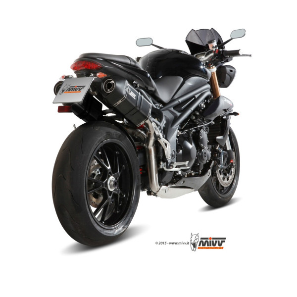 Вихлопні системи Slip-On Line (Speed Edge) MIVV для Triumph Speed Triple 1050 R / S / RS (11-15) чорні