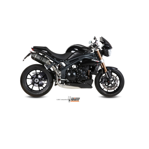 Вихлопні системи Slip-On Line (Speed Edge) MIVV для Triumph Speed Triple 1050 R / S / RS (11-15) чорні