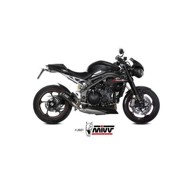Глушник мотоцикловий Slip-On Line (MK3) MIVV для Triumph Speed Triple 1050 R / S / RS (18-20) carbon