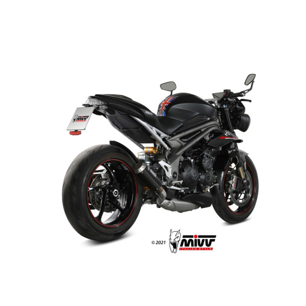 Глушник мотоцикловий Slip-On Line (MK3) MIVV для Triumph Speed Triple 1050 R / S / RS (18-20) carbon
