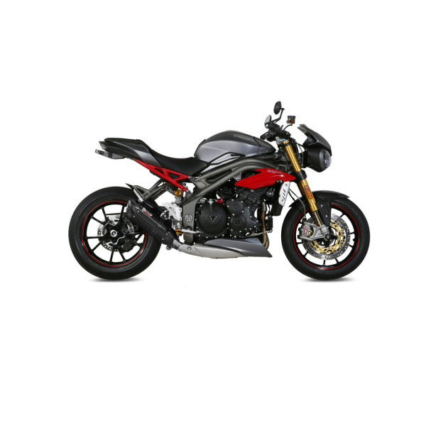 Глушник мотоцикловий Slip-On Line (Suono) MIVV для Triumph Speed Triple 1050 R / S / RS (16-17) чорний