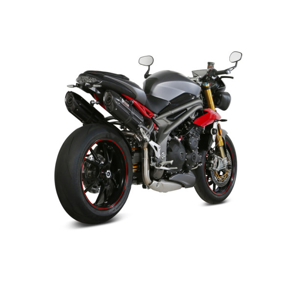 Вихлопні системи Slip-On Line (Suono) MIVV для Triumph Speed Triple 1050 R / S / RS (16-17) чорні