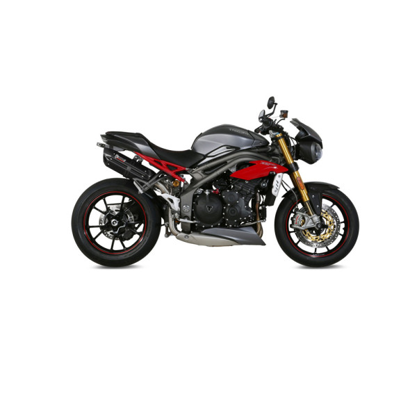 Вихлопні системи Slip-On Line (Suono) MIVV для Triumph Speed Triple 1050 R / S / RS (16-17) чорні