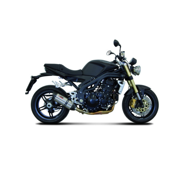 Глушник мотоцикловий Slip-On Line (Suono) MIVV для Triumph Speed Triple 1050 R / S / RS (11-15) срібний