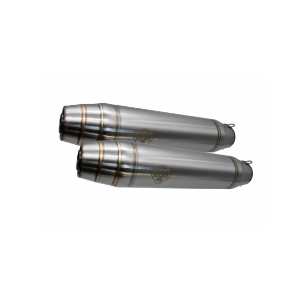 Подвійний глушник G.P.R Deeptone Inox Cafè Racer Slip-On, Нержавіюча сталь - Triumph Bonneville Thruxton 1200 16-19