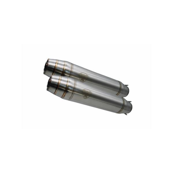 Подвійний глушник G.P.R Deeptone Inox Cafè Racer Slip-On, Нержавіюча сталь - Triumph Bonneville Thruxton 1200 16-19