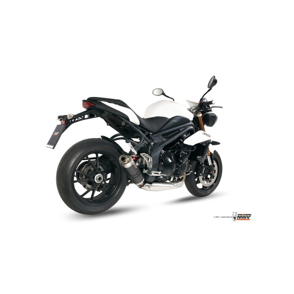 Глушник мотоцикловий Slip-On (GP) MIVV для Triumph Speed Triple 1050 R / S / RS (11-15) carbon