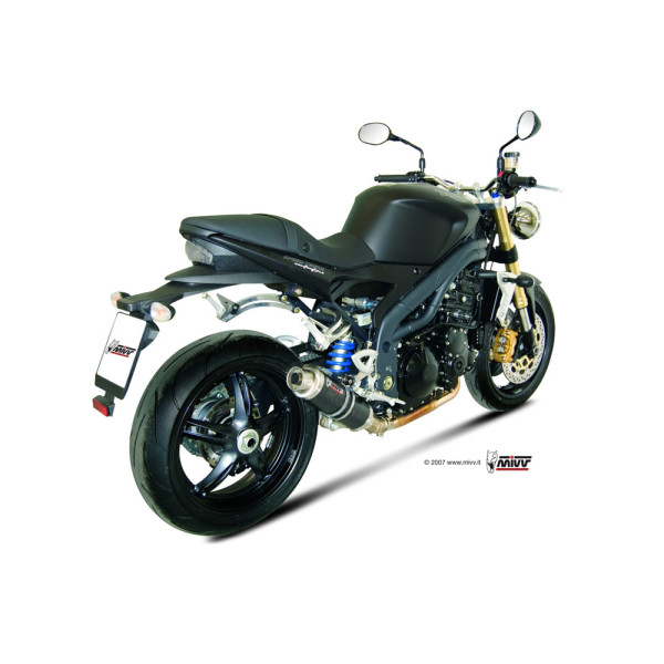 Глушник мотоцикловий Slip-On (GP) MIVV для Triumph Speed Triple 1050 R / S / RS (07-10) carbon