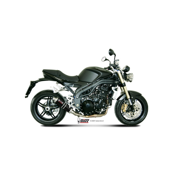 Вихлопна система Slip-On (GP) MIVV для Triumph Speed Triple 1050 R / S / RS (07-10) чорна