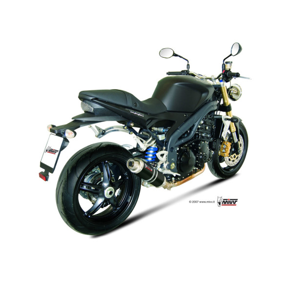 Вихлопна система Slip-On (GP) MIVV для Triumph Speed Triple 1050 R / S / RS (07-10) чорна