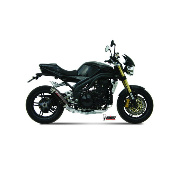 Глушник мотоцикловий Slip-On (GP) MIVV для Triumph Speed Triple 1050 R / S / RS (05-06) чорний