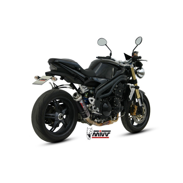 Глушник мотоцикловий Slip-On (GP) MIVV для Triumph Speed Triple 1050 R / S / RS (05-06) чорний