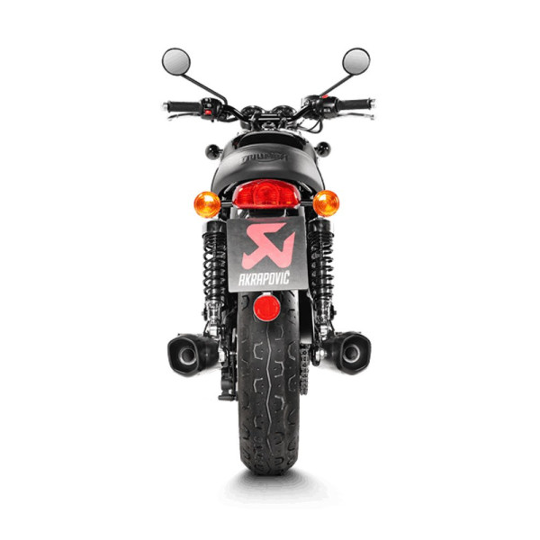 Випускні системи Slip-On Line Титан + Вуглецеве волокно Akrapović для Triumph Bonneville T120 16-20 / T100 17-20