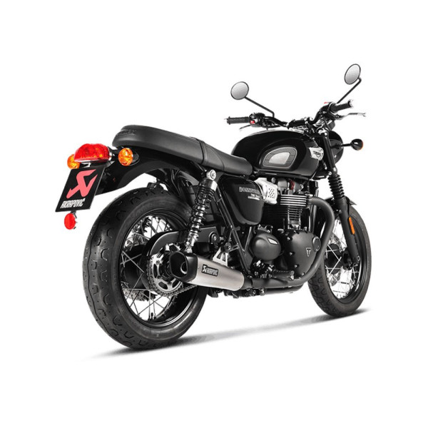 Випускні системи Slip-On Line Титан + Вуглецеве волокно Akrapović для Triumph Bonneville T120 16-20 / T100 17-20