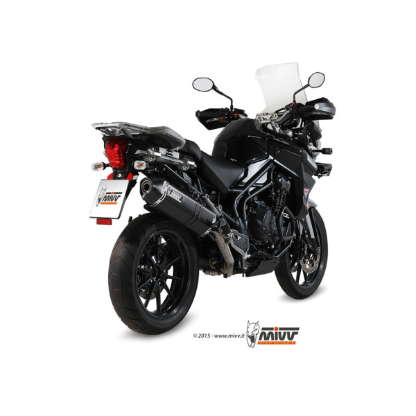 Глушник мотоцикловий Slip-On Line (Speed Edge) MIVV для Triumph Tiger Explorer 1200 (12-15) чорний