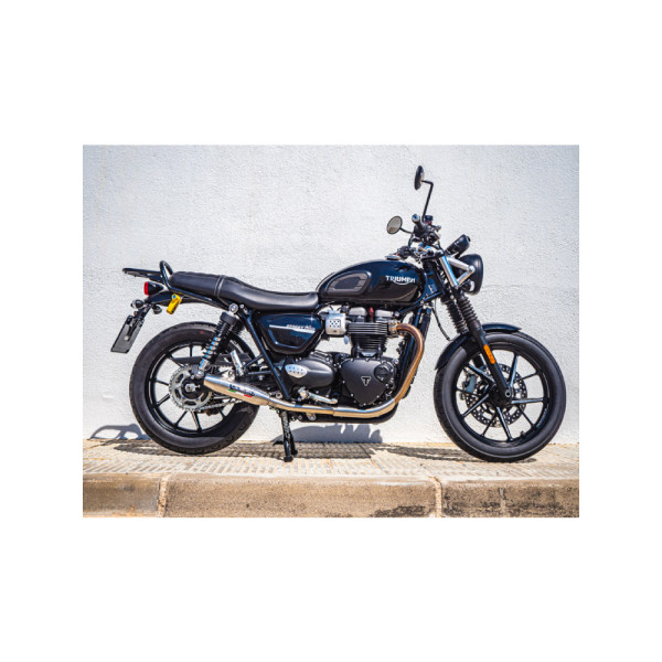 Подвійний глушник G.P.R Deeptone Inox Slip-On, нержавіюча сталь - Triumph Street Twin 900 15-19 e3