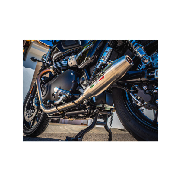 Подвійний глушник G.P.R Deeptone Inox Slip-On, нержавіюча сталь - Triumph Street Twin 900 15-19 e3