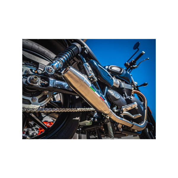 Подвійний глушник G.P.R Deeptone Inox Slip-On, нержавіюча сталь - Triumph Street Twin 900 15-19 e3