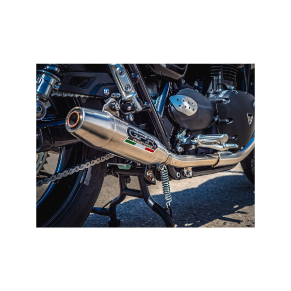 Подвійний глушник G.P.R Deeptone Inox Slip-On, нержавіюча сталь - Triumph Street Twin 900 15-19 e3