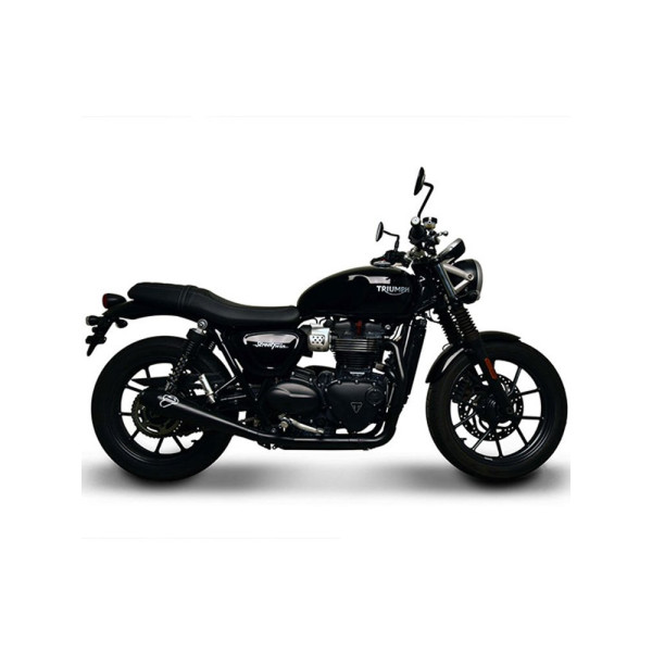 Вихлопна система 2x1 Termignoni Slip-On нержавіюча сталь для Triumph Street Twin (16-20) чорна
