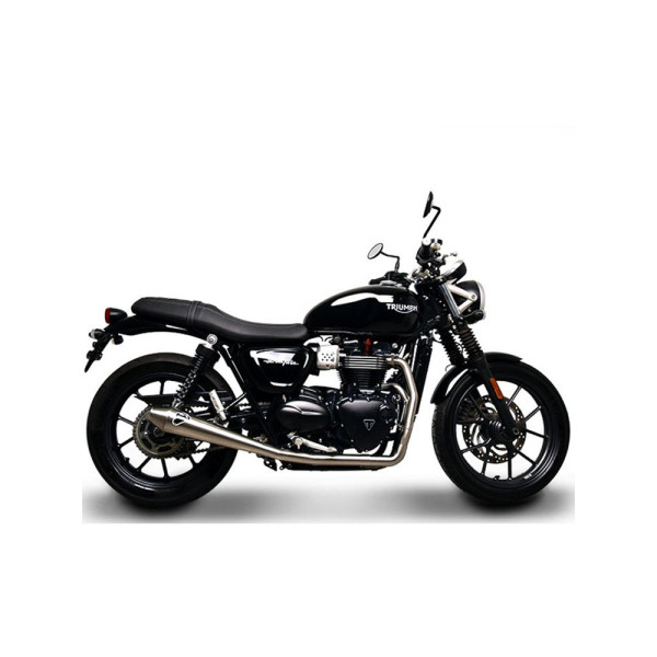 Вихлопна система 2x1 Termignoni Slip-On нержавіюча сталь для Triumph Street Twin (16-20)
