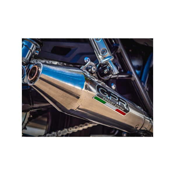 Подвійний глушник G.P.R Vintacone Slip-On, Нержавіюча сталь - Triumph Street Twin 900 15-19 e3