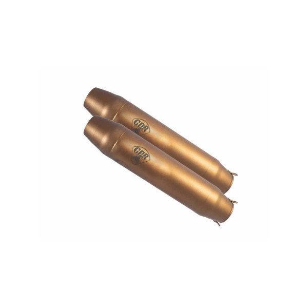 Подвійний глушник G.P.R Deeptone Bronze Cafè Racer Slip-On, Нержавіюча сталь - Triumph Bonneville T120 16-19