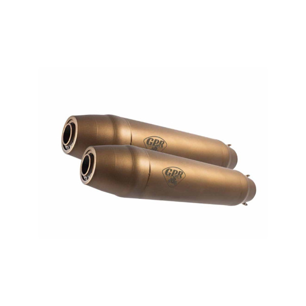 Подвійний глушник G.P.R Deeptone Bronze Cafè Racer Slip-On, Нержавіюча сталь - Triumph Bonneville T120 16-19
