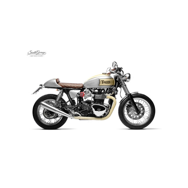 Випускні системи Spark Classic 70's для Triumpha Bonneville SE (05-15) сріблясті