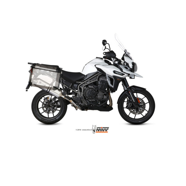 Глушник мотоцикловий Slip-On Line (Speed Edge) MIVV для Triumph Tiger 1200 XR / XRx / XRT / XCx / XCA (16-20) срібний