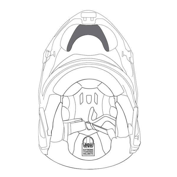 Підборідник AGV до шолома Sportmodular (XL-XXL-XXXL) літній