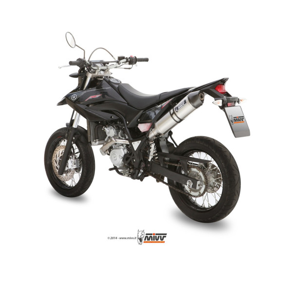 Глушник мотоцикловий Slip-On Line (Oval) MIVV для Yamaha WR 125 R / X (09-16) срібний