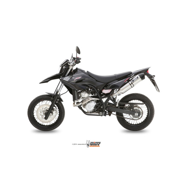 Глушник мотоцикловий Slip-On Line (Oval) MIVV для Yamaha WR 125 R / X (09-16) срібний