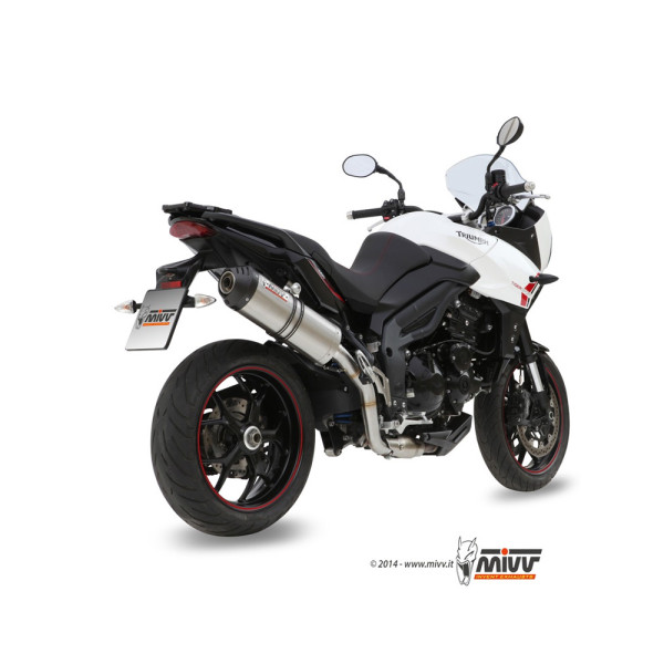 Глушник мотоцикловий Slip-On Line (Oval) MIVV для Triumph Tiger 1050 Sport (13-16) титановий