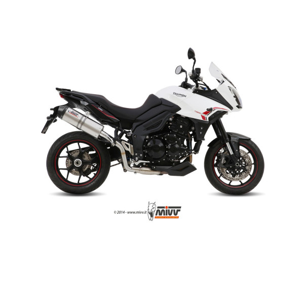 Глушник мотоцикловий Slip-On Line (Oval) MIVV для Triumph Tiger 1050 Sport (13-16) титановий