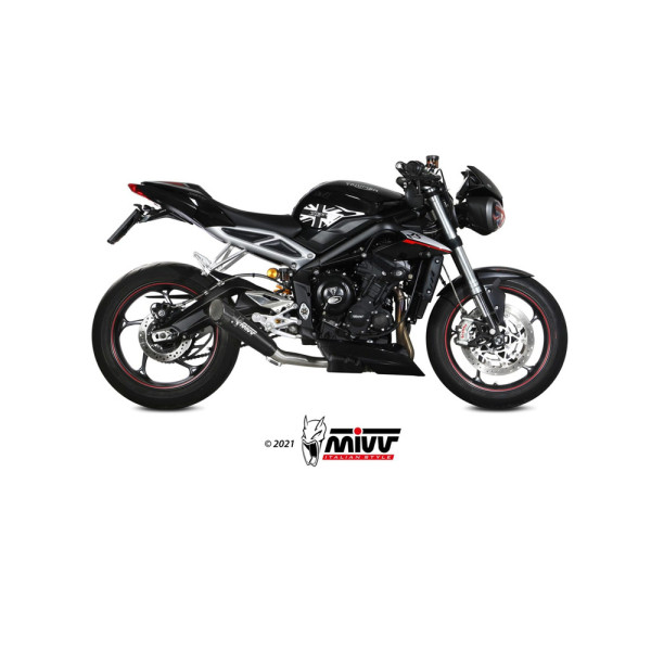 Глушник мотоцикловий Slip-On (X-M5) MIVV для Triumph Speed Triple 660 S / 765 R / S / RS (21-) чорний