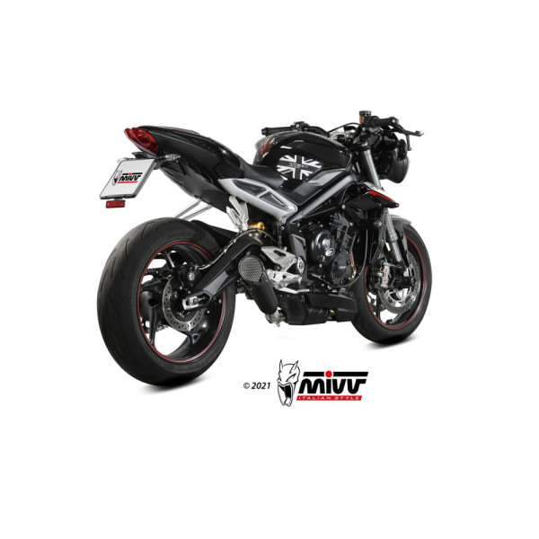 Глушник мотоцикловий Slip-On (X-M5) MIVV для Triumph Speed Triple 660 S / 765 R / S / RS (21-) чорний