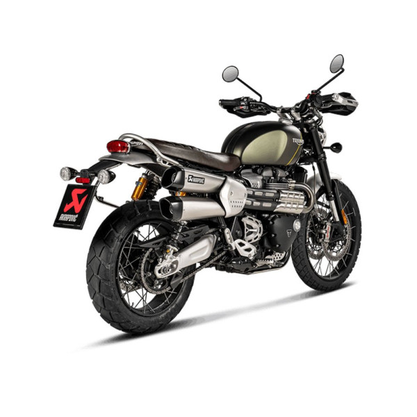 Випускні системи Slip-On Line Титан + Вуглецеве волокно Akrapović для Triumph Scrambler 1200 19-20