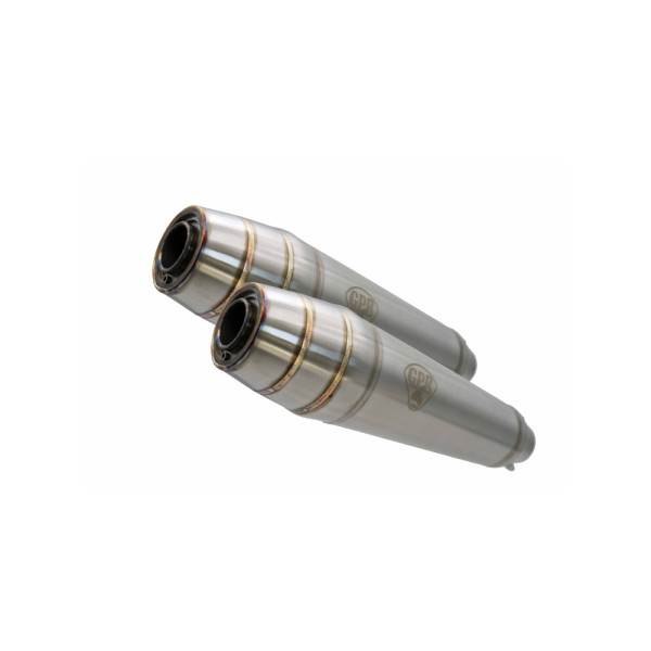 Подвійний глушник G.P.R Deeptone Inox Cafè Racer Slip-On, Нержавіюча сталь - Triumph Daytona 955I 97-06