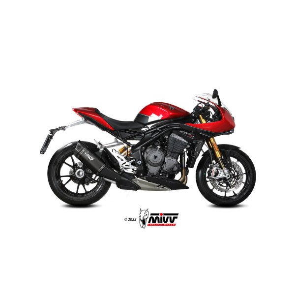 Глушник мотоцикловий Slip-On (SR-1) MIVV для Triumph Speed Triple 1200 RR / RS (21-) чорний