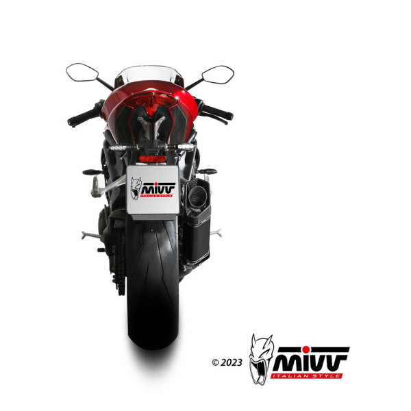 Глушник мотоцикловий Slip-On (SR-1) MIVV для Triumph Speed Triple 1200 RR / RS (21-) чорний
