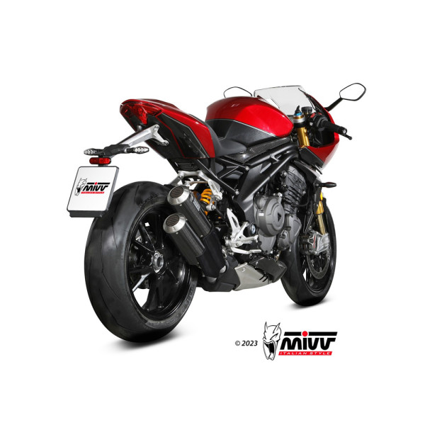 Глушники мотоциклов Slip-On Line (MK3) MIVV для Triumph Speed Triple 1200 RR / RS (21-) карбон