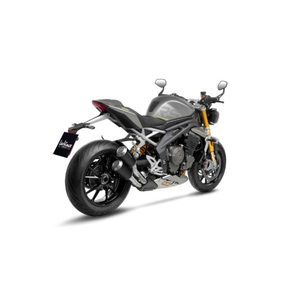 Подвійний глушник мотоцикла LeoVince LV-10 Slip-On, чорна нержавіюча сталь для Triumph Speed Triple 1200 RR/RS 21-