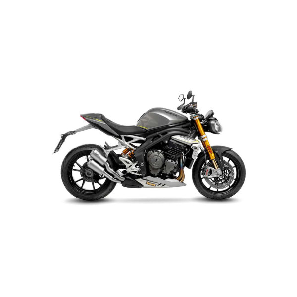 Подвійний мотоцикловий глушник LeoVince LV-10 Slip-On, Нержавіюча сталь для Triumph Speed Triple 1200 RR/RS 21-