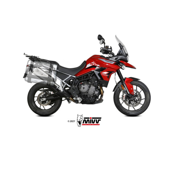 Глушник мотоцикловий Slip-On Line (Speed Edge) MIVV для Triumph Tiger 900 / GT / Pro / Rally (21-) срібний